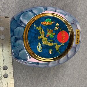 Art of Chokin 24k Gold Edged Japan Vase